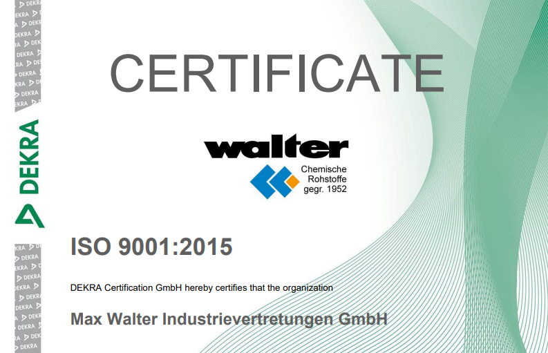 ISO 9001 Max Walter GmbH EN